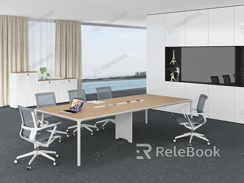 Modern Meeting Table and Chair Meeting Room Training Room Negotiation Table and Chair Filing Cabinet Office Desk Office Chair Net Chair Leisure Chair Training Chair Training Table model