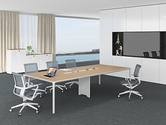 Modern Meeting Table and Chair Meeting Room Training Room Negotiation Table and Chair Filing Cabinet Office Desk Office Chair Net Chair Leisure Chair Training Chair Training Table 3d model