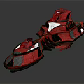 Red Cosmic Spaceship With Futuristic Design For Aerospace Exploration Missions
