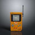 Vintage Yellow Handheld Game Console With Antenna Game Screen And Buttons