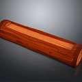 Natural Wooden Long Tray with Smooth Surface and Rustic Wood Grain Design