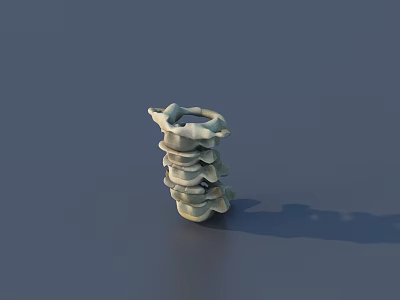 Road Infrastructure Elements Featuring Stackable Concrete Traffic Safety Barriers 3d model