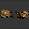 Female Character With Cowboy Hat Red Hair Vest Shorts Leg Armor And Gun