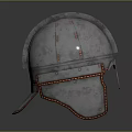 Medieval Knight Battle Helmet With Silver Metal Surface And Leather Trim