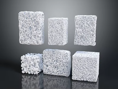 Household Cleaning Sponges With Various Porous Textures For Daily Kitchen And Bathroom Use 3d model