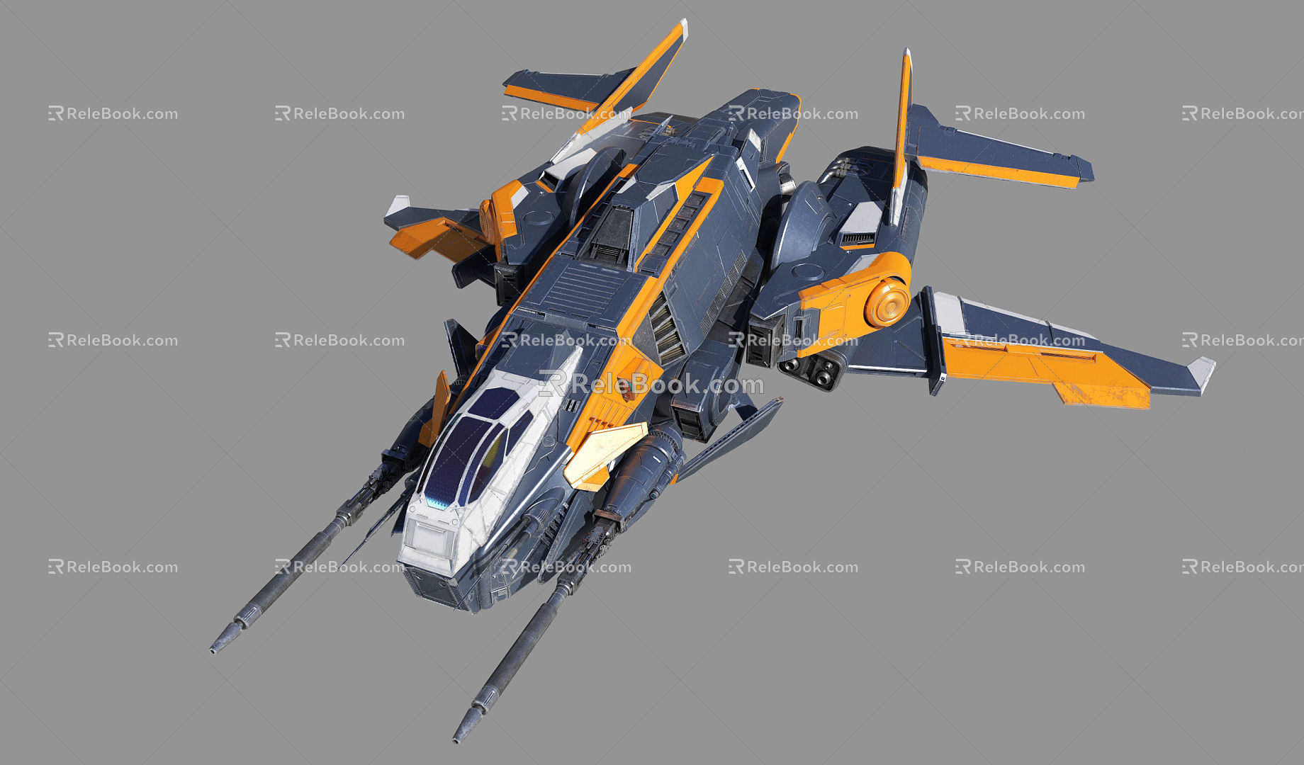 Modern fighter science and technology sci-fi game fighter aircraft 3d model