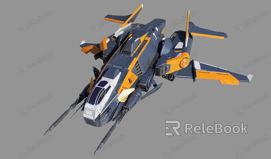 Modern fighter science and technology sci-fi game fighter aircraft model