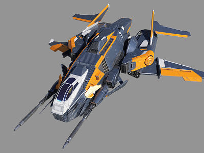 Modern fighter science and technology sci-fi game fighter aircraft model