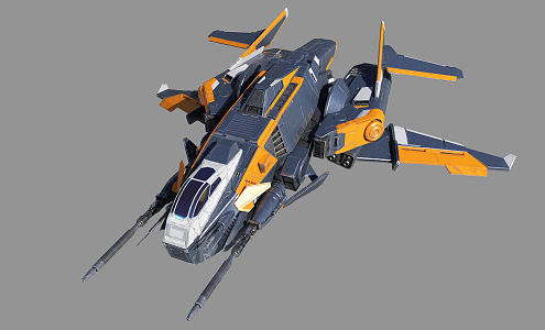 Modern fighter science and technology sci-fi game fighter aircraft 3d model