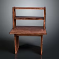 Children Wooden Study Desk With Upper Shelf For Kids Learning And Reading Space