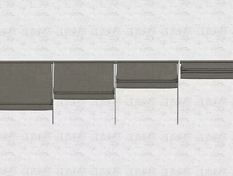 modern roman curtain roller shutter 3d model