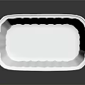Rectangular Aluminum Foil Tableware Set Striped Design For Food Takeout Packaging 3d model