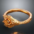 Ornate Gold Dragon Designed Ring With Embellished Gemstone And Intricate Craftsmanship