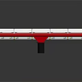 Red Track Equipment With White Sliding Parts And Black Base Structure