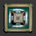 Square Stone Fountain Design With Tiered Tower Structure And Flowing Water