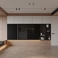 Sleek Modern TV Console Wall Unit With Storage Drawers And Floating Shelves