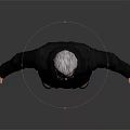 Human Character 3D Model Wearing Black Jacket Gray T-Shirt Blue Jeans And Brown Shoes