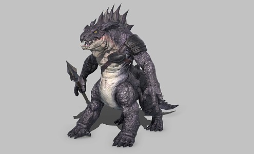 Lizard Man Warrior Dragon Guard Soldier 3d model