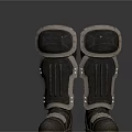 Black Protective Knee Boots With Heavy Duty Design For Work Safety