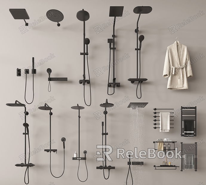 Shower Top Shower Towel Rack Bathroom Hardware Shower model