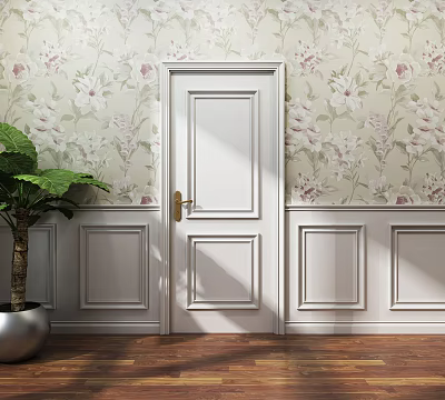 Jane ou swing door wooden door 3d model Jane ou swing door wooden door 3d model