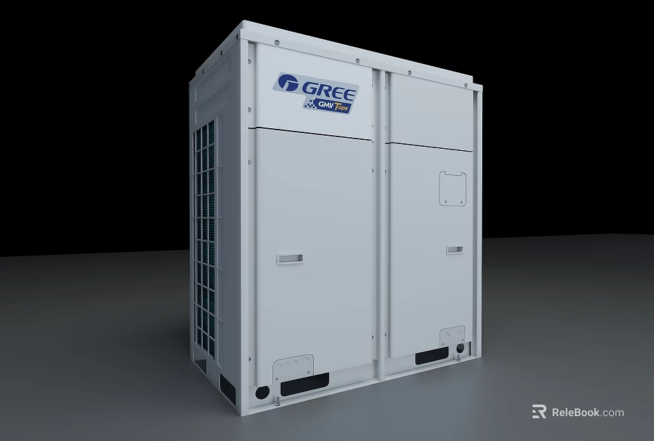 GREE Air Conditioner Fan White Outdoor Unit with Modern Design Features 3d model 