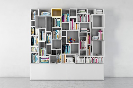 Modern Bookshelf 3d model