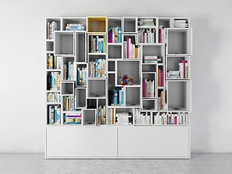 Modern Bookshelf 3d model