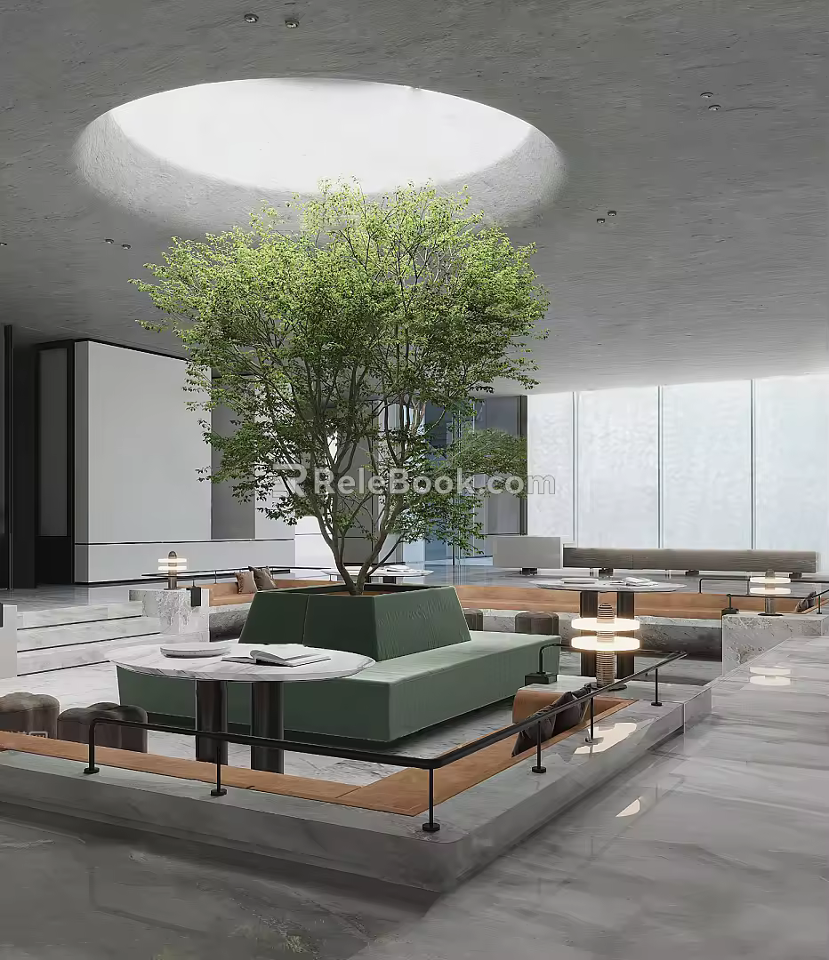 Modern Rest Area 3d model