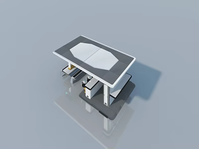 Modern Swing Door Design With White Panel And Minimalist Frame Structure 3d model