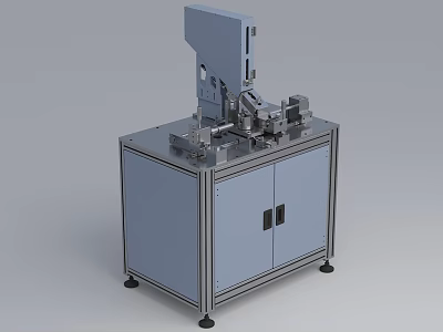 Industrial Equipment With Metal Frame Cabinet Design And Support Legs For Mechanical Applications 3d model