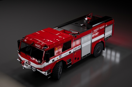 modern fire truck 3d model