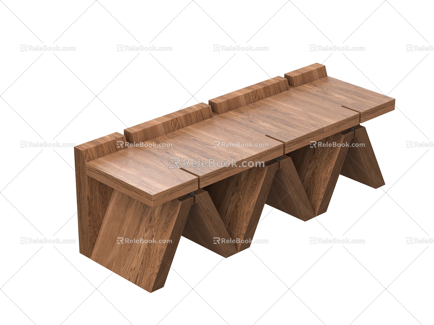 New Chinese Style Bench Bench Stool Solid Wood Stool Low Stool Bench 3d model