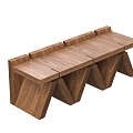 New Chinese Style Bench Bench Stool Solid Wood Stool Low Stool Bench 3d model