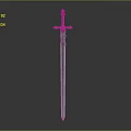 The Decorative Sword With Ornate Golden Hilt And Shiny Long Metallic Blade
