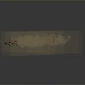 Sandy Terrain With Off Road Vehicle Kicking Up Dust And Dry Ground