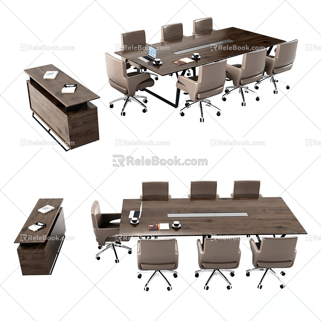 Conference Table and Chair Combination Conference Table Chair 3d model