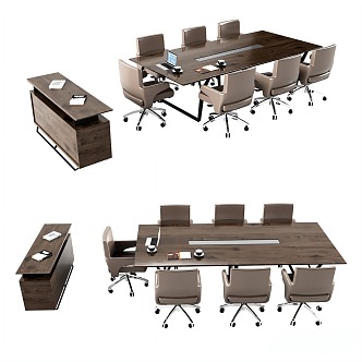 Conference Table and Chair Combination Conference Table Chair 3d model