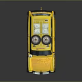 Yellow Vintage Station Wagon With Spare Tires On Roof And Protect Shock Graphics