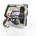 Futuristic Sci Fi Pistol Design With Metallic Structure And Shiny Mechanical Components