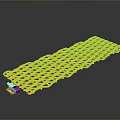 Yellow Mesh Household Item Mat With Durable Design And Metal Clip