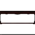 Classic Solid Wood Coffee Table With Dark Brown Finish And Ornate Frame Design 3d model
