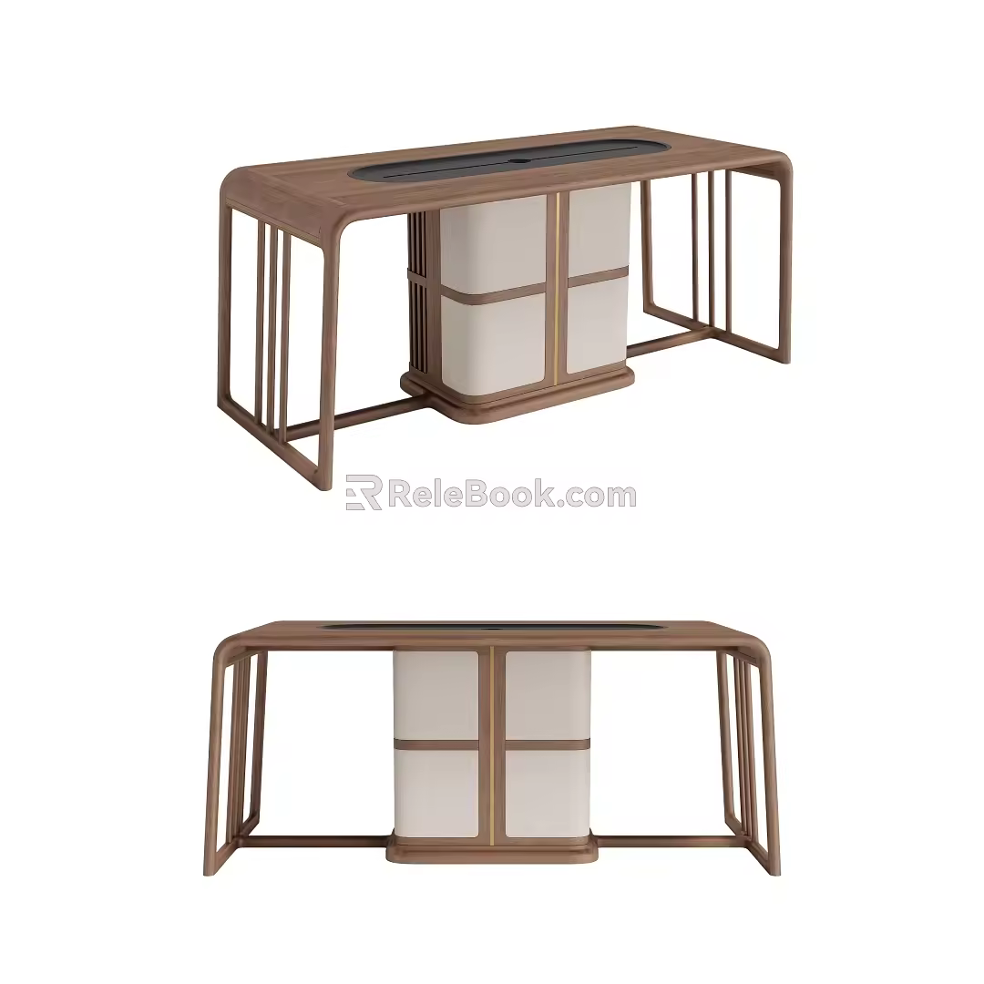 New Chinese Tea Table Tea Table Tea Table Long Table 3d model