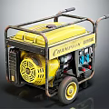 Champion Yellow Portable Generator With Metal Frame And Wheels Power Equipment