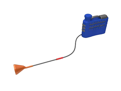 Blue Sprayer Equipment With Orange Nozzle And Flexible Hose For Garden Use 3d model