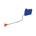 Blue Sprayer Equipment With Orange Nozzle And Flexible Hose For Garden Use