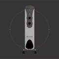 Portable Electric Radiator With Mobile Wheels Thermostat Control And Silver Finish Design