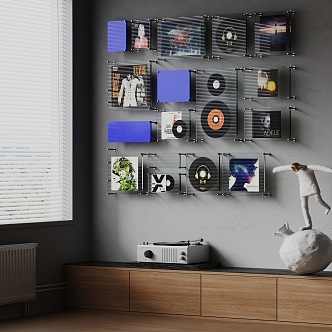 Modern record ornaments 3d model