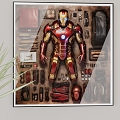 Modern Style Iron Man Hanging Painting Hanging Painting Iron Man 3d model