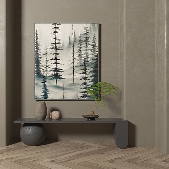 Modern abstract decorative painting 3d model